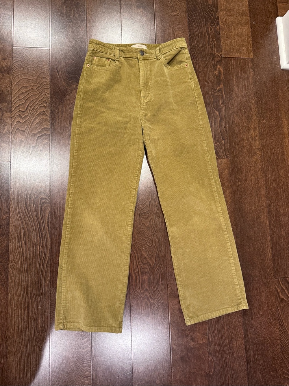 Corduroy Pants in Olive Green